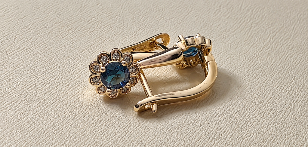 The Royal Midnight Sapphire Earrings- 14K Gold-Filled