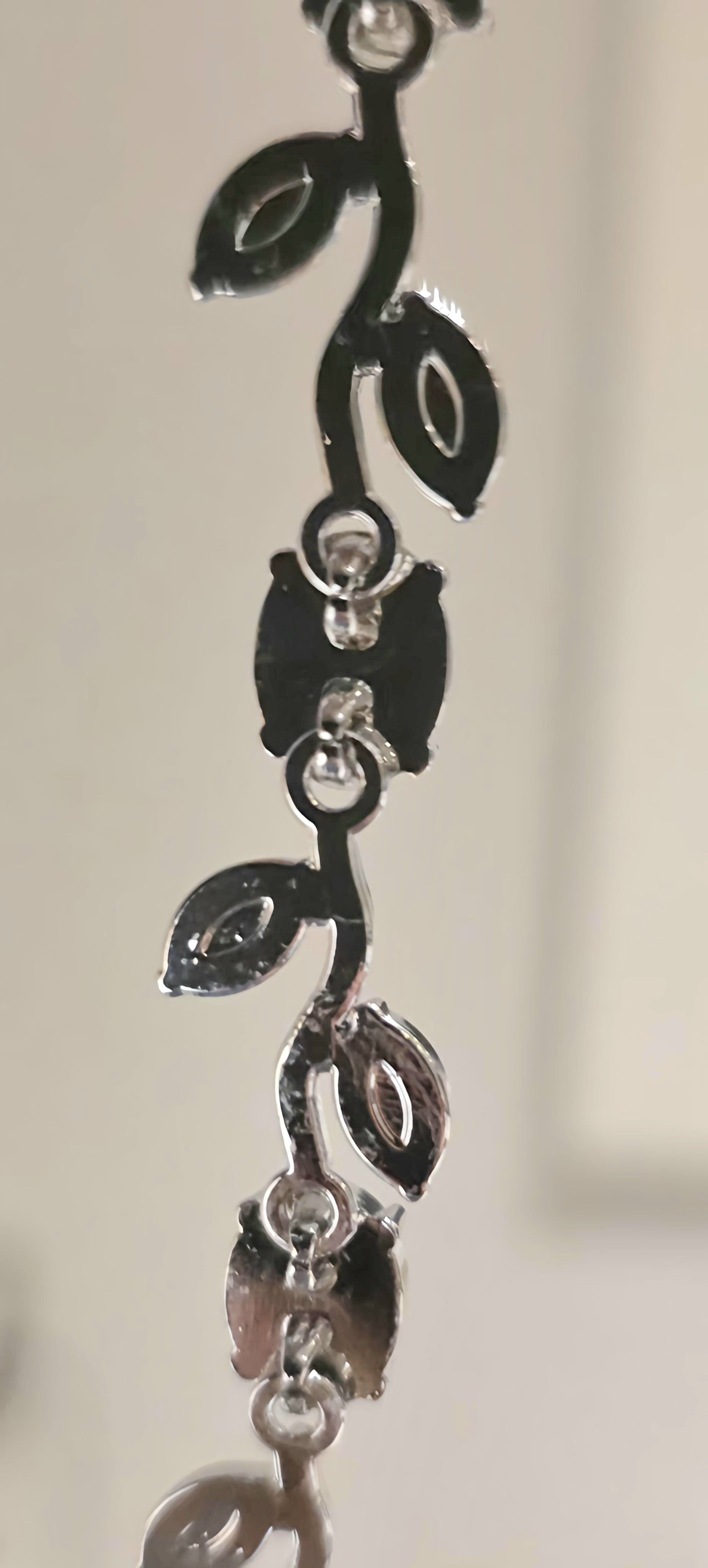14K White Gold Filled Bracelet With colorless Rhinestones