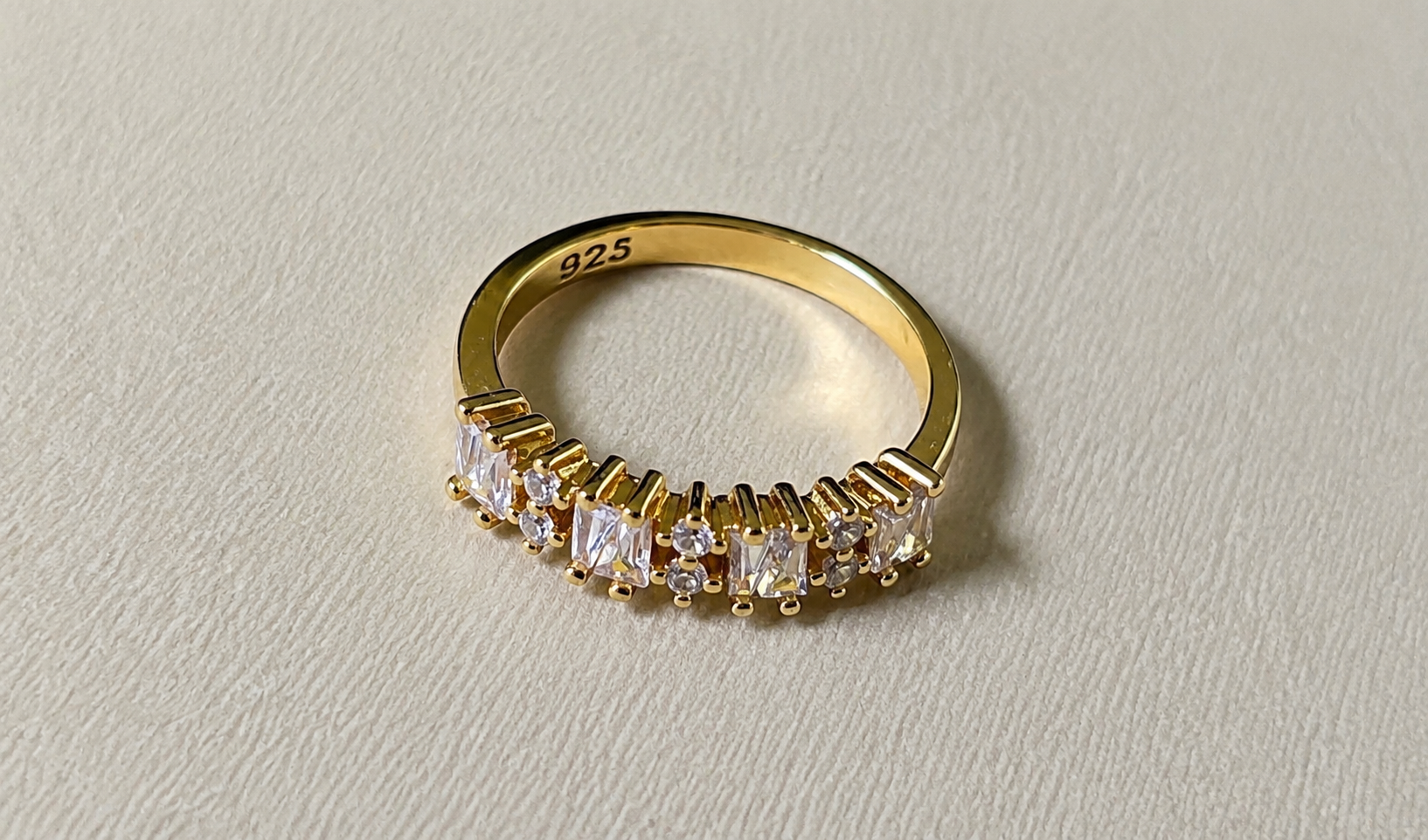 Baguette Brilliance Band Size 7- 14K Gold-Filled