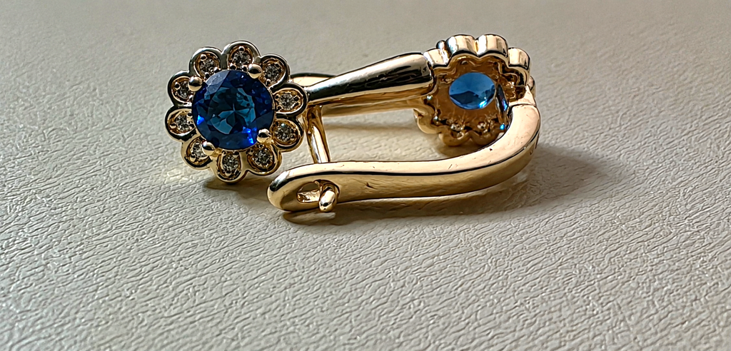 The Royal Midnight Sapphire Earrings- 14K Gold-Filled