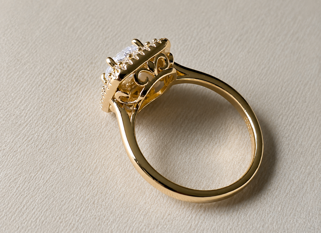 14K Gold Filled The Double Halo Legacy Ring — Size 8