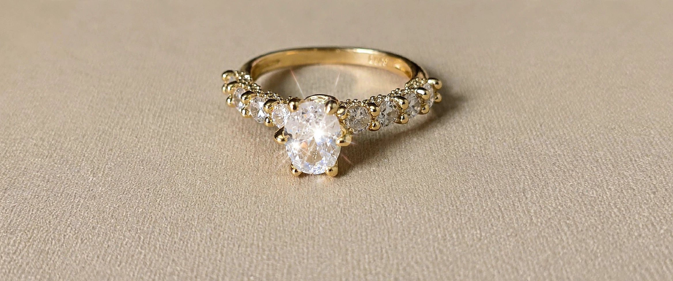Oval Grace CEO Ring Size 7- 14K Gold Filled