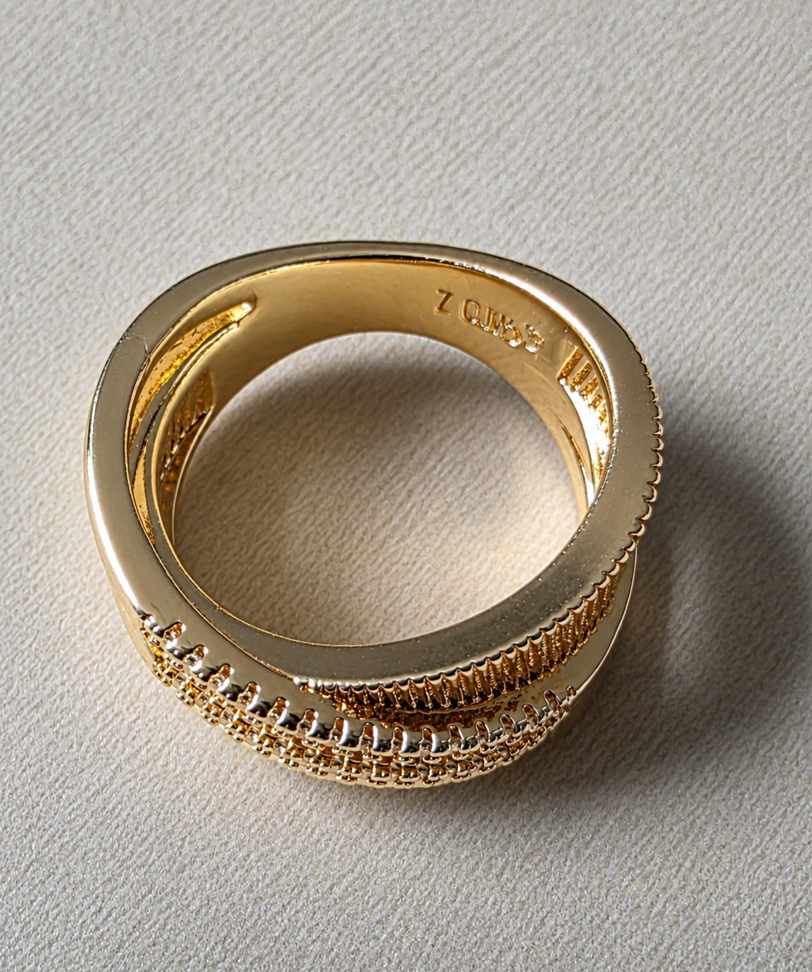 14K Gold Filled The Crossover Power Ring — Size 7