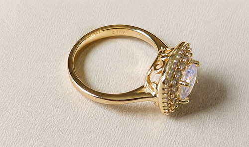 14K Gold Filled The Double Halo Legacy Ring — Size 7