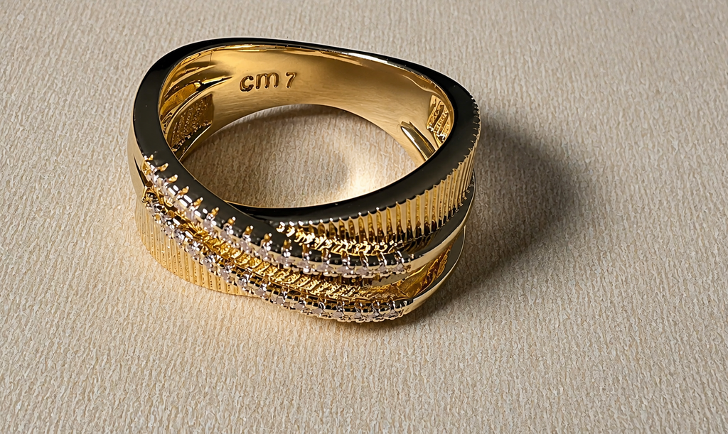 14K Gold Filled The Crossover Power Ring — Size 7