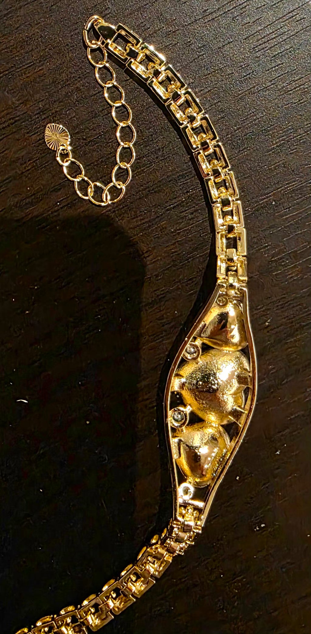 Blue gold filled bracelet