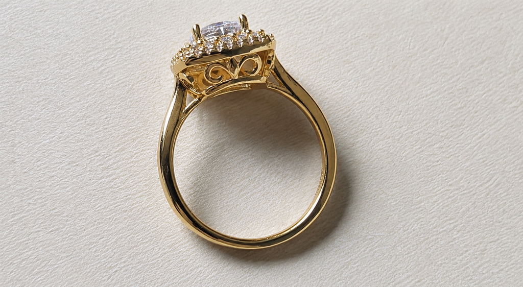 14K Gold Filled The Double Halo Legacy Ring — Size 8