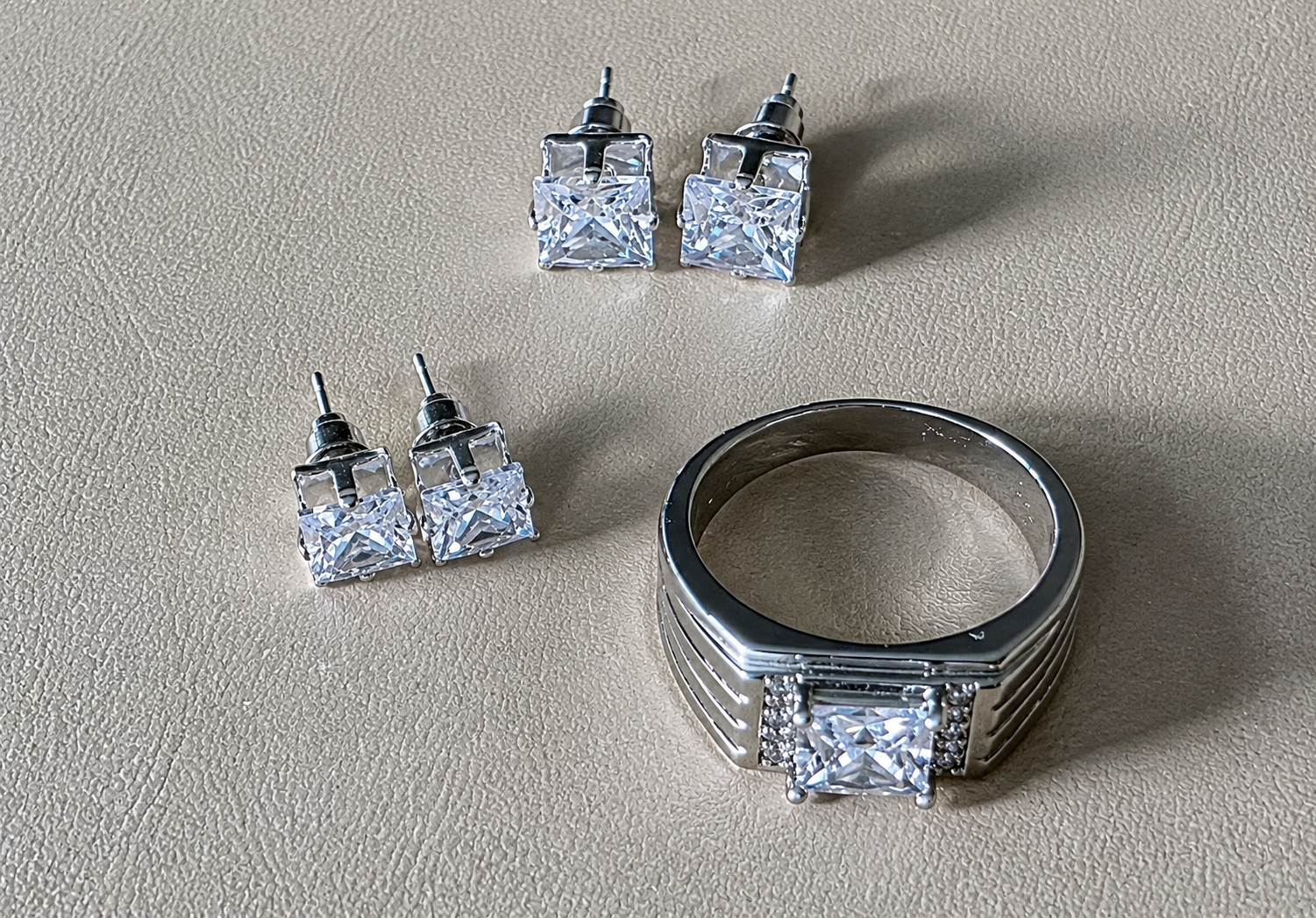 Ice Queen Set or Boardroom Sparkle- 14K White Gold Filled