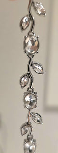 14K White Gold Filled Bracelet With colorless Rhinestones
