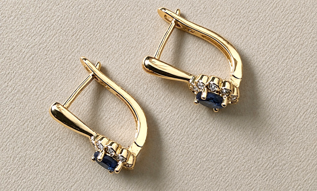 The Royal Midnight Sapphire Earrings- 14K Gold-Filled