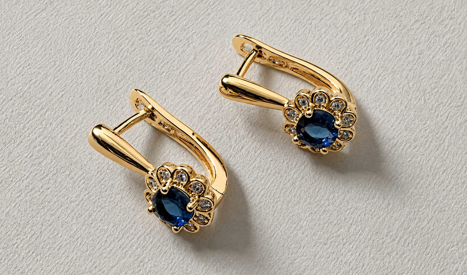 The Royal Midnight Sapphire Earrings- 14K Gold-Filled