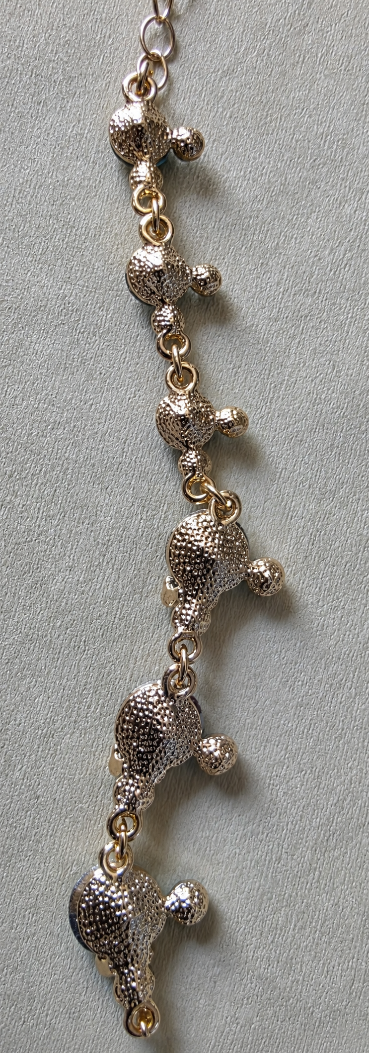 14K Gold Filled & Blue Crystal Charm Bracelet – Elegant Floral Cluster Design
