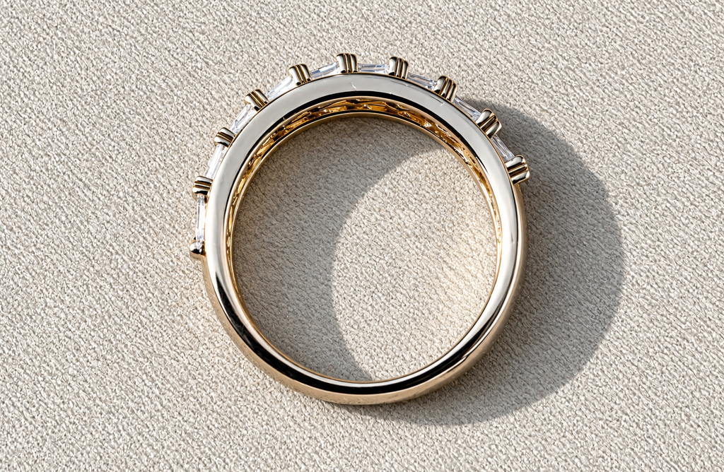 14K Gold Filled The Lightning Baguette Band — Size 7
