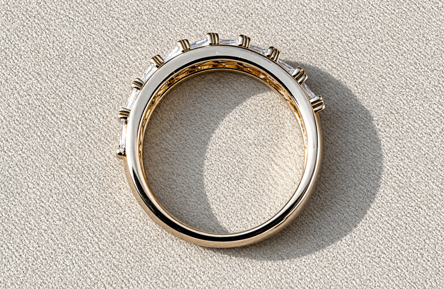 14K Gold Filled The Lightning Baguette Band — Size 7