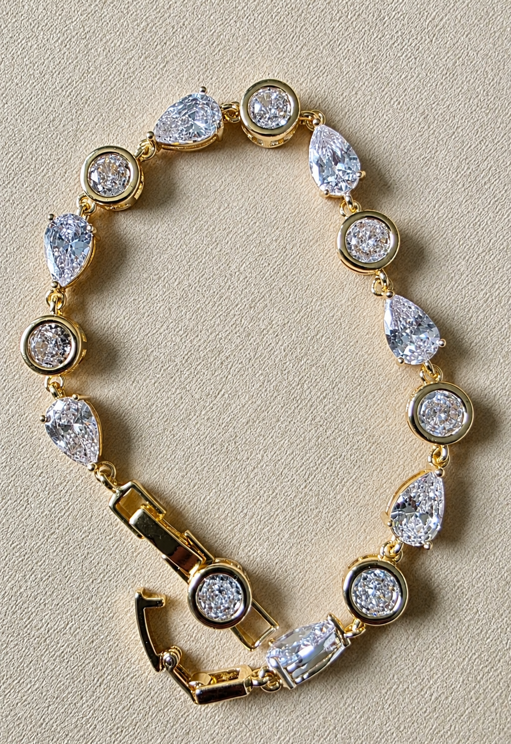The Eternal Teardrop Tennis Bracelet- 14K Gold Filled