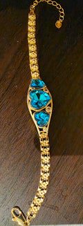 Blue gold filled bracelet