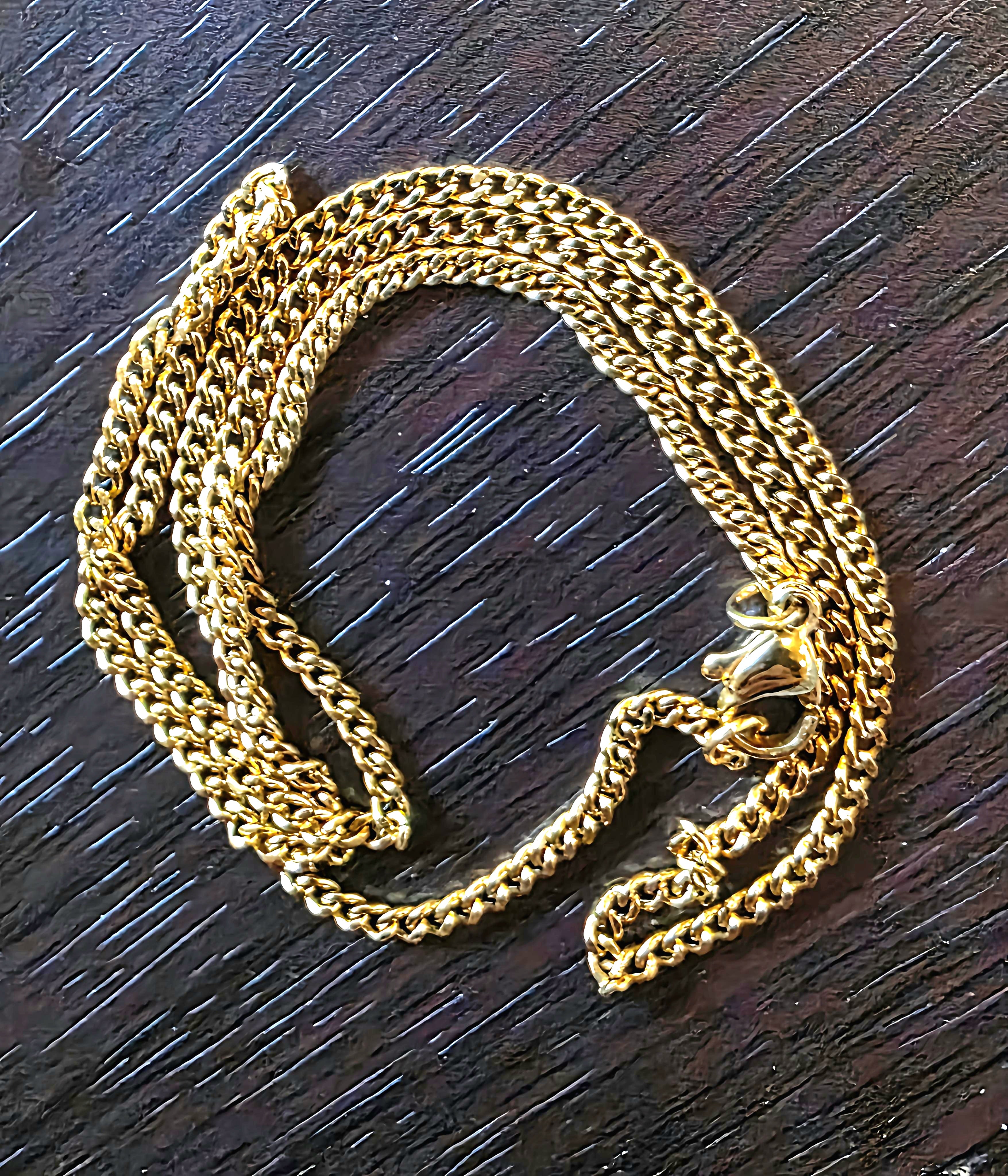 14K Gold Filled Necklace(two pendants) with colorless Rhinestones.