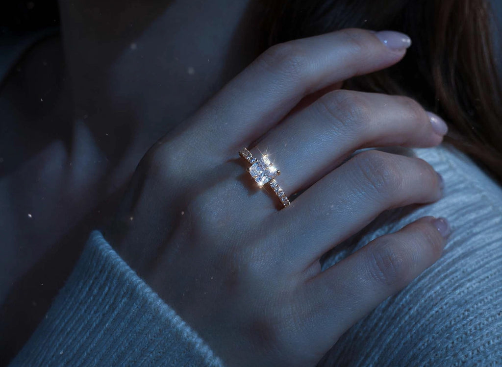 Radiant Halo CEO Ring Size 7- 14K Gold-Filled