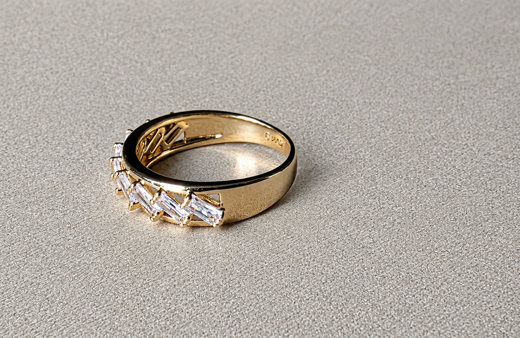14K Gold Filled The Lightning Baguette Band — Size 7