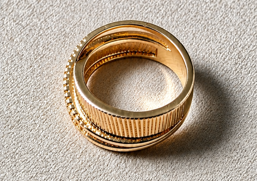 14K Gold Filled The Crossover Power Ring — Size 7