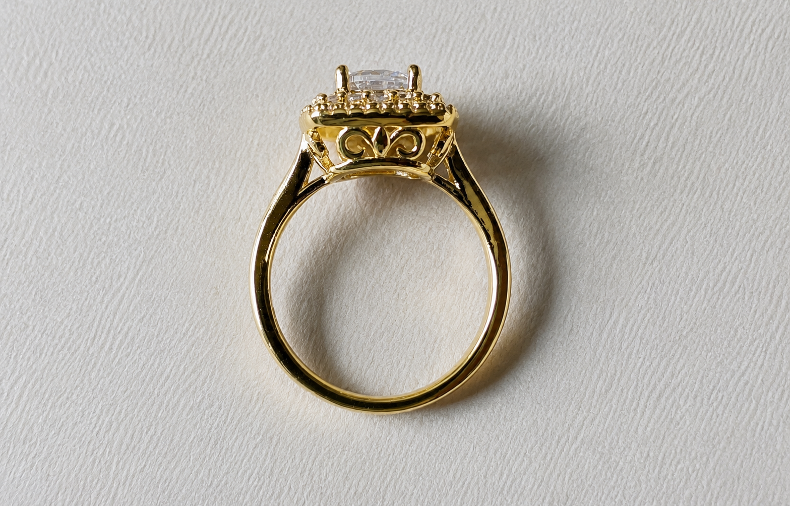 14K Gold Filled The Double Halo Legacy Ring — Size 7