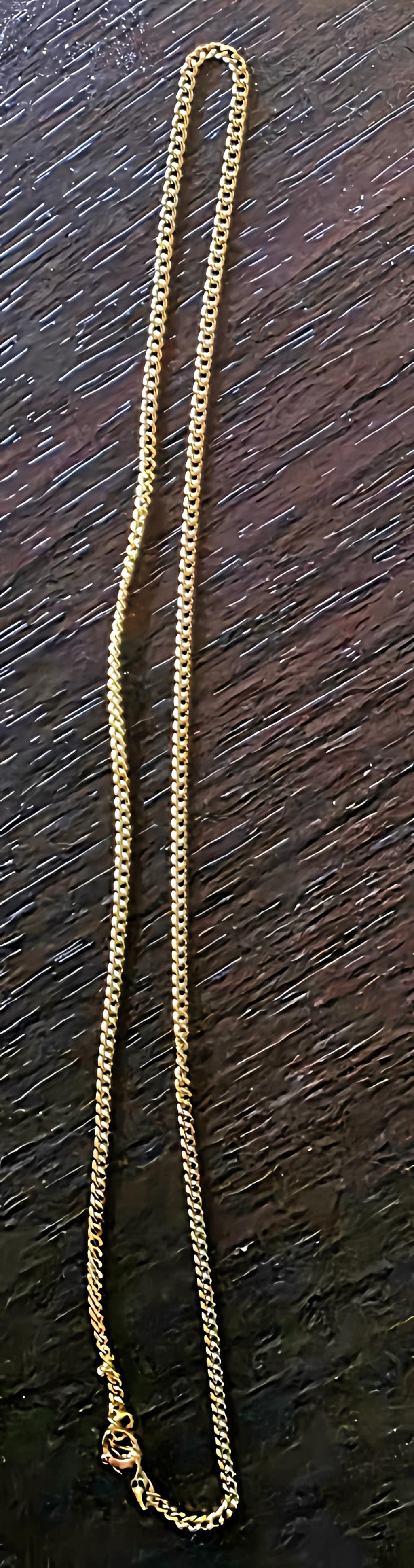 14K Gold Filled Necklace(two pendants) with colorless Rhinestones.