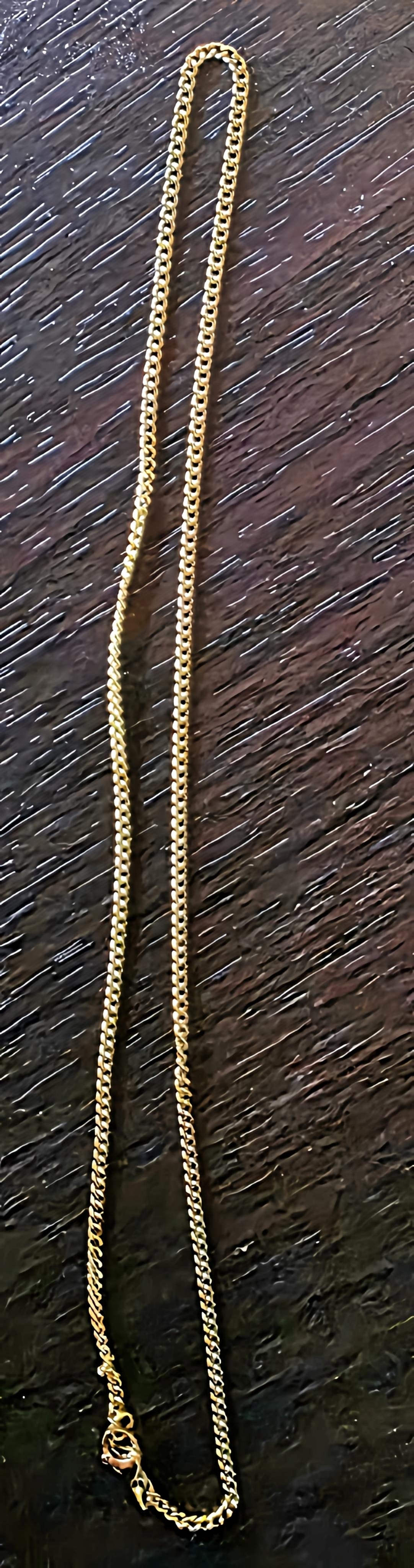 14K Gold Filled Necklace(two pendants) with colorless Rhinestones.