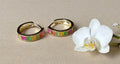 Rainbow Huggie CEO Earrings Size 7- 14K Gold-Filled