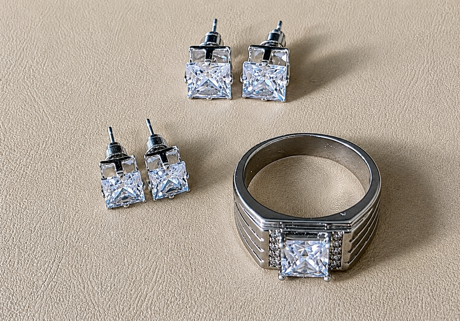 Ice Queen Set or Boardroom Sparkle- 14K White Gold Filled